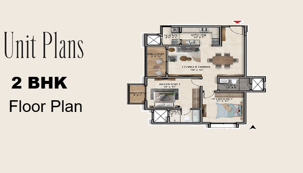 Surana Shantiban Floor Plan 857 Sqft