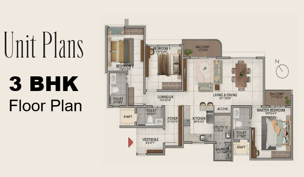 Surana Shantiban Floor Plan 1163 sqft